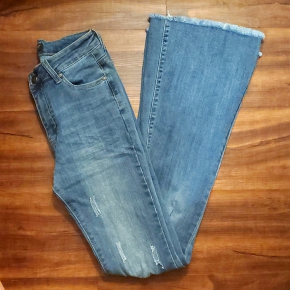 PINK LABEL BRAND WOMEN'S JR SIZE 1 BLUE JEANS - Picture 3 of 7